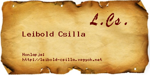 Leibold Csilla névjegykártya